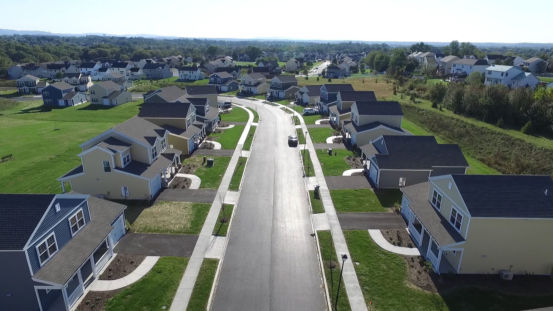 Sunflower Fields New Construction Drone Photo